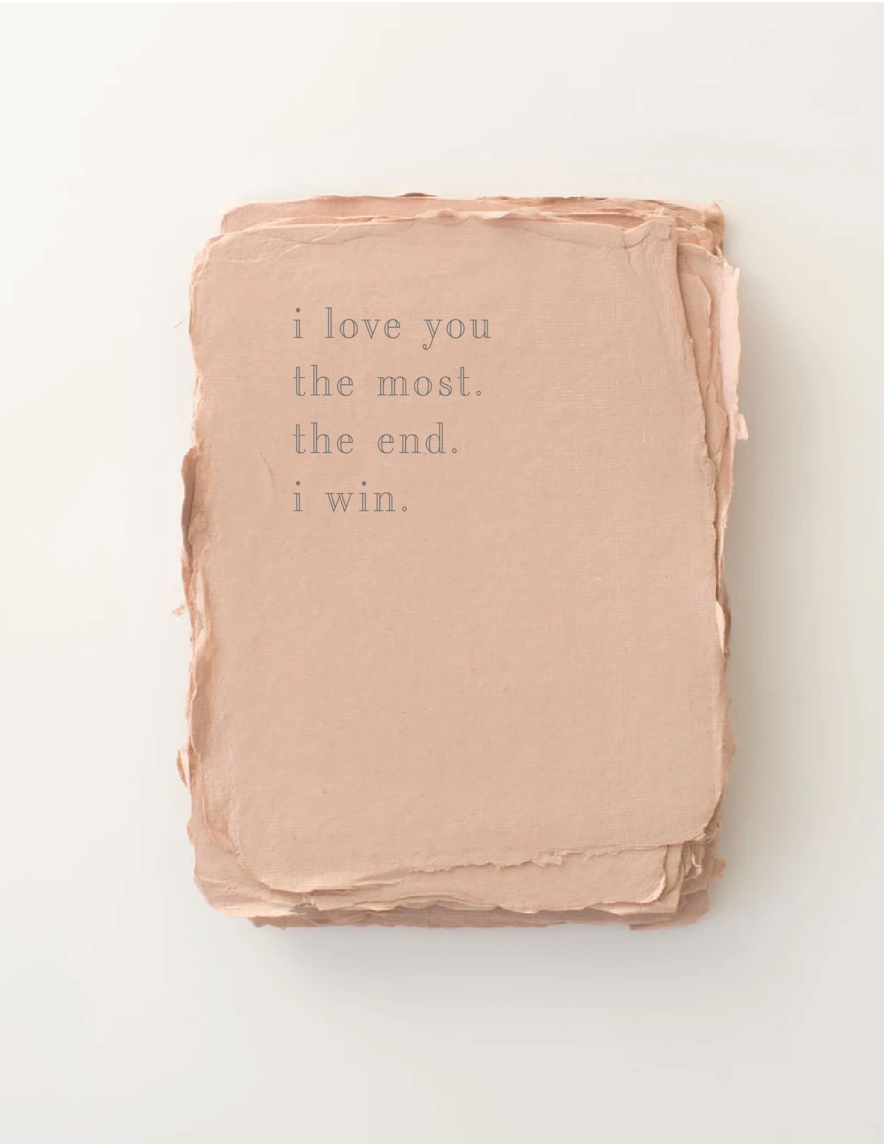 "Love you the Most" Letterpress Love Greeting Card - White Street Market