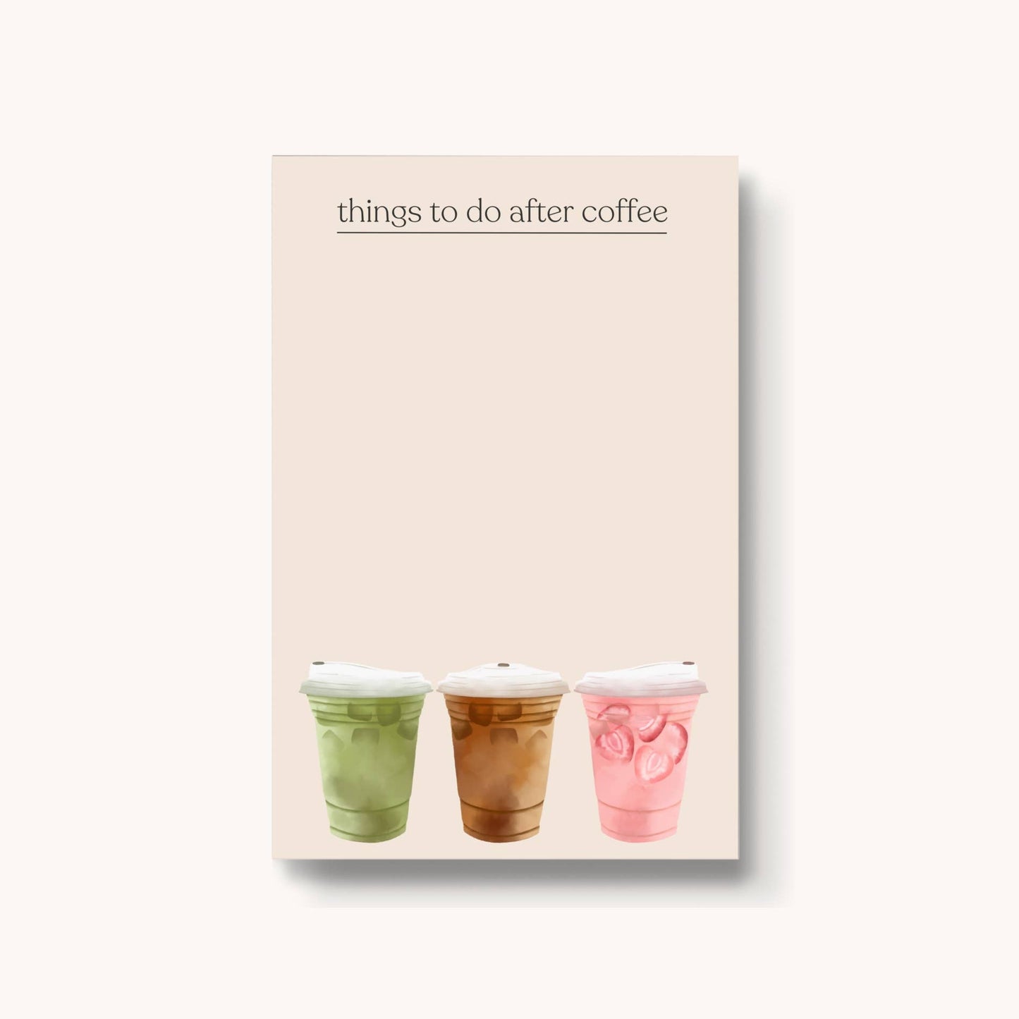 Coffee Shop Drinks Notepad, 4x6 in. - White Street Market