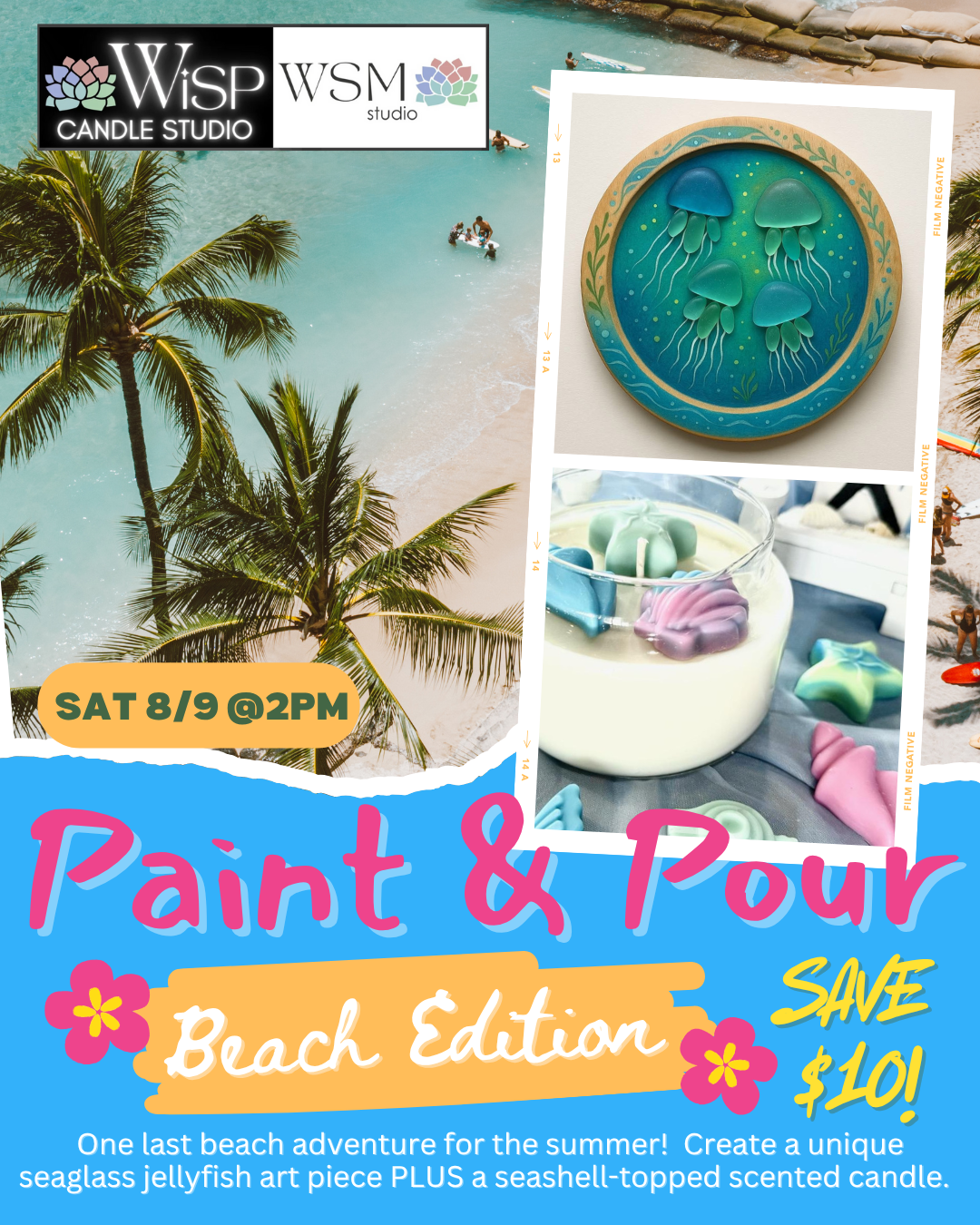 PAINT & POUR - Seaglass Jellyfish