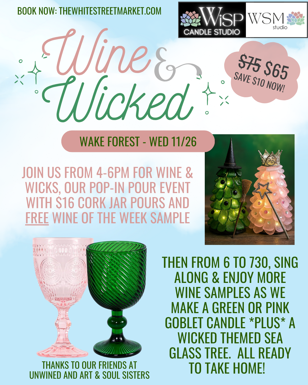 Wine & Wick-ed Candle & Sea Glass Party