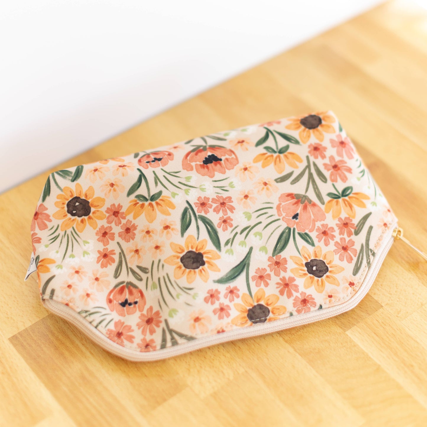 Load image into Gallery viewer, Sunny Poppies Zipper Pouch - White Street Market
